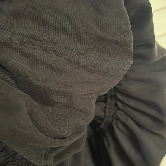 Unsubscribed Black Silk Dress Gothic Romance Whimsigoth Dark Fairycore - Picture 5 of 5